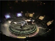 The "Wheel of Jeopardy" in syndicational episodes from season two.