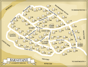 Town map of Barnstaple