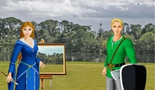 Painting in the garden