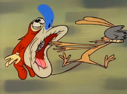 Stimpy coughing on ren