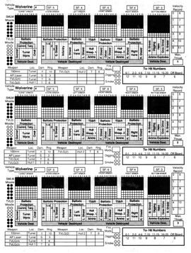 Wolverine Light Tank sheet