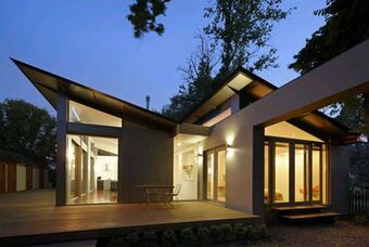 Night-View-Kyneton-House-Design-with-Dynamic-Double-Skillion-Roofs-by-Marcus-O’Reilly-Architects