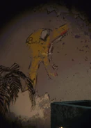 Graffiti of an Apex Predator hatching.