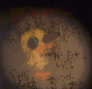 Graffiti warning for the Apex Predator mob.