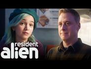 Harry Meets His Human Daughter - Resident Alien (S2 E5) - SYFY