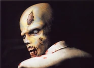 A painting of the "Turning Around Zombie" used as promotional material (for RE 1996).