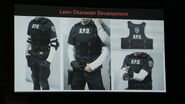 The real outfit worn by Leon made and scanned for the Resident Evil 2 remake.[7]