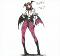 Rejected DLC costume: "Morrigan-style Claire" (モリガン風クレア).