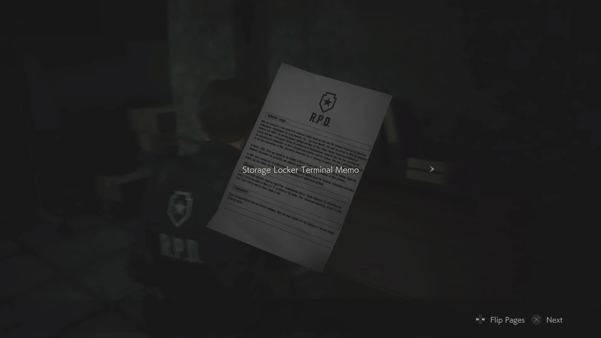 Storage Locker Terminal Memo Resident Evil Wiki Fandom