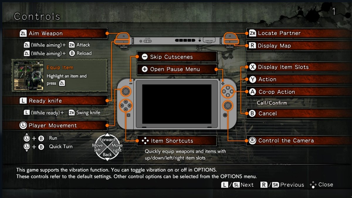 controls for resident evil outbreak pc