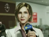 Airport newswoman