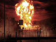 Mushroom cloud over Raccoon City
