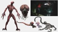 RE2 remake CONCEPT ART - Licker