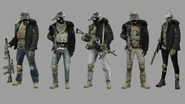 Concept art showing illustrations of the squad.