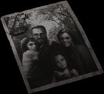 Fotografía familiar de la familia Burton