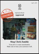 Zombieswanted shop clerk zombie