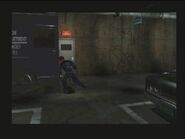 Leon and Ada pushing the police van (RE2)