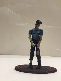 Figurine Resident Evil – Zombie Cop Chemise Blanche (série 2) – Palisades, Neuve RARE
