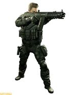 Chris Redfield with Albert-02 ("Thor's Hammer") Shotgun.