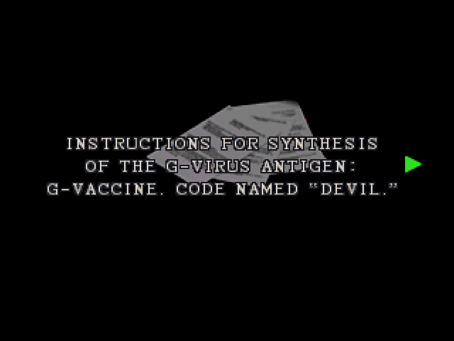 resident evil 2 vaccine synthesis
