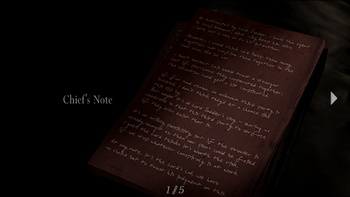 Resident Evil 4 file - Chief's Note 1