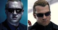 Side-by-side comparison of Jason O'Mara and Shawn Roberts as Wesker.