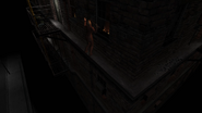 walking on ledge.