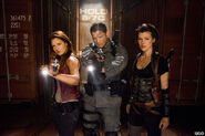 Claire Redfield, Chris Redfield and Alice Abernathy