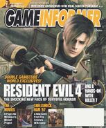 Leon on the cover of Game Informer (March 2004, Issue 131).