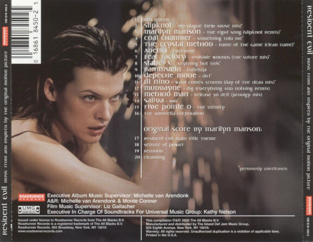 Resident evil саундтреки. Resident Evil OST. Resident Evil Soundtrack 2002. Marilyn Manson Resident Evil. Resident Evil OST Marilyn Manson.