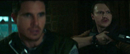 Richard and Chris in disbelief upon witnessing the first zombie.