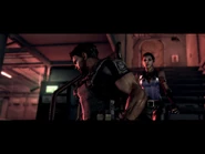Chris and Sheva after defeating the Uroboros Aheri at the Bridge Deck.