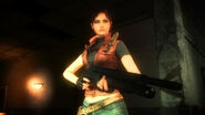 Claire with an M3 shotgun