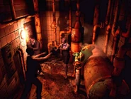 A boiler room unused in gameplay, though it appears on the violence warning screen of the first Outbreak.