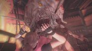 Claire Redfield being killed by a Glasp.