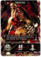 Proto Tyrant's card in Bandai's Resident Evil: The Deck Building Game.