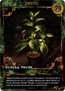 Carta de la hierba verde