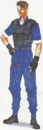 Leon's initial R.P.D. uniform design, as seen in various press sources from September 1996.