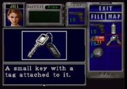 Jill's inventory from Resident Evil 3.