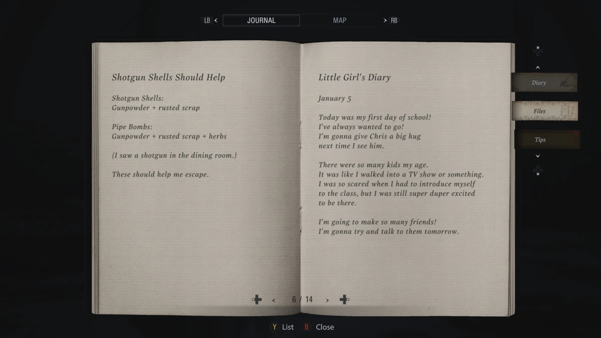 Little Girl's Diary Resident Evil Wiki Fandom