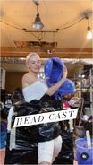 Mazepa shares her head cast used in the making of Lisa's face mask.