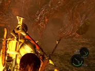 Wesker performing the Whirlwind attack.