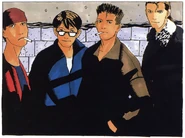 Roy, shown as good friends with S.T.A.R.S. officers Chris Redfield, Joseph Frost and Forest Speyer.