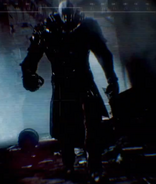 Nemesis wandering the streets of Raccoon City