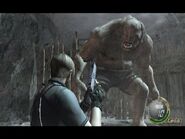 Gameplay di Leon che combatte El Gigante