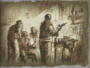 Biohazard 4 Incubate village drawing 10