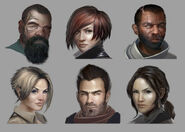 Echo Six concept art (Dee Ay bottom middle)