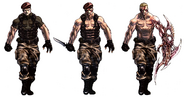 Concept art for Krauser in Resident Evil 4.