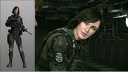 Nadia, ancienne sniper de l'équipe SWAT de la police de Los Angeles ayant rejoint le BSAA.