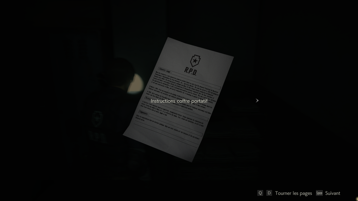 Instructions coffre portatif Wiki Resident Evil Fandom